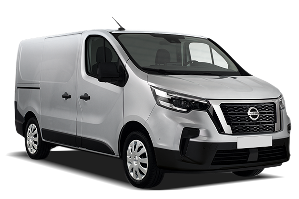 Vue latérale du fourgon NISSAN PRIMASTAR EV - 2024 – modèle utilitaire gris aménageable